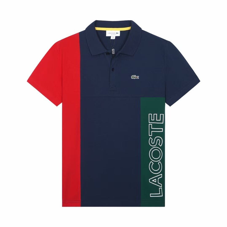 Lacoste Mens Regular Fit Color-Block Stretch Cotton Polo – 3XL