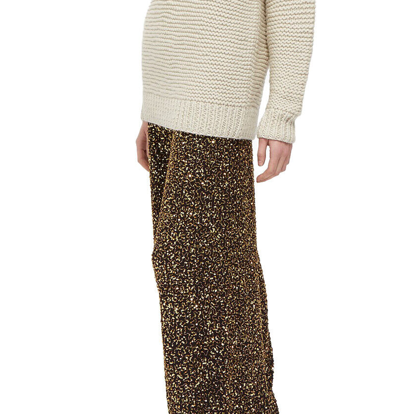 French Connection Aida Sequined Wide-Leg Pants