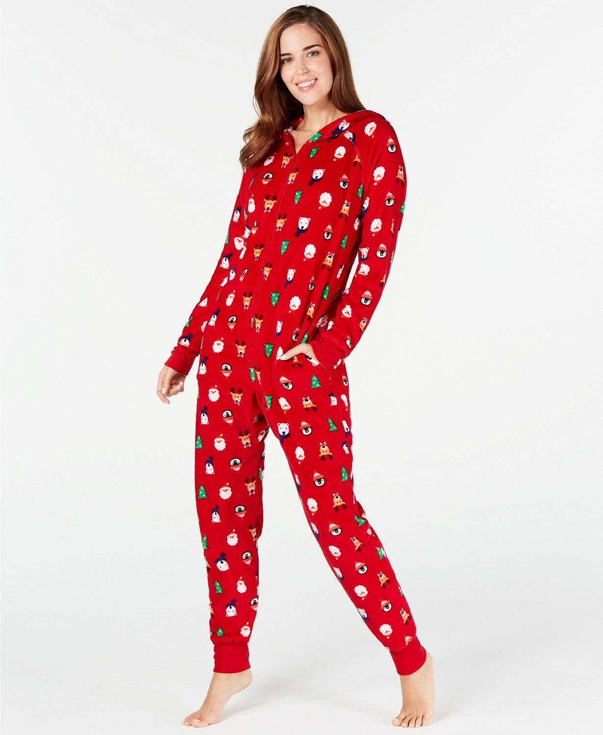 Matching Family Pajamas Women’s Elf Hooded One-Piece, Size XXL