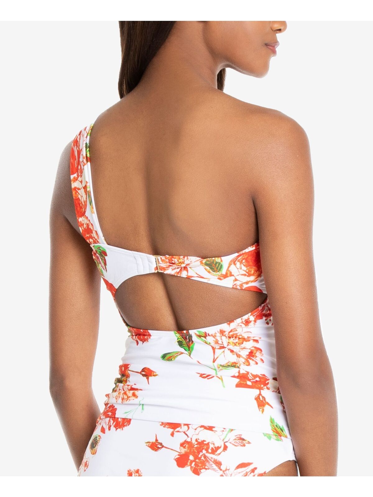 Rachel Rachel Roy Women One-Shoulder Floral-Print Tankini Top