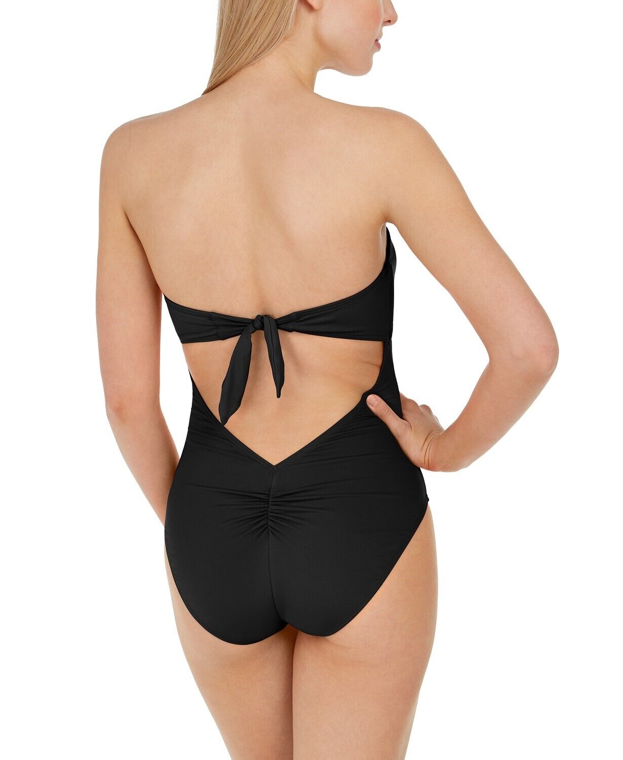 Kate Spade New York 271373 Womens Underwire Bandeau One-Piece Swimsuit Size M