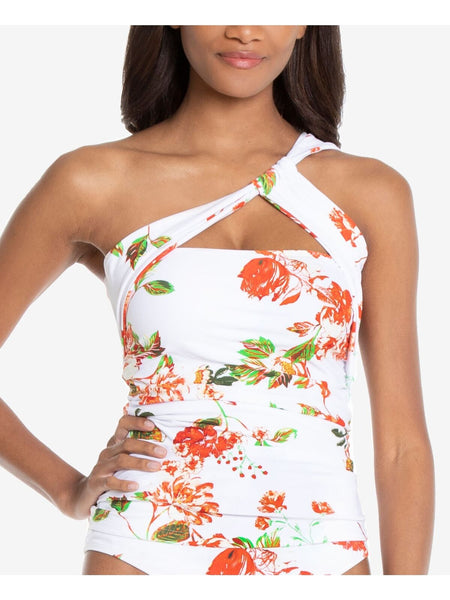 Rachel Rachel Roy Women One-Shoulder Floral-Print Tankini Top