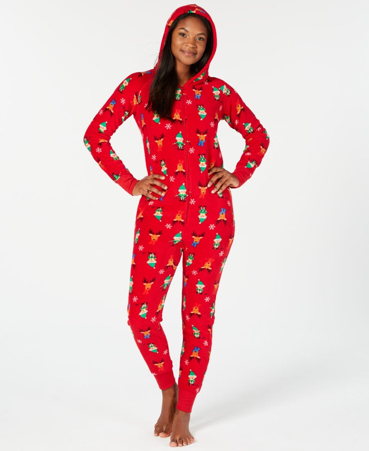 Matching Family Pajamas Women’s Elf Hooded One-Piece, Size XXL