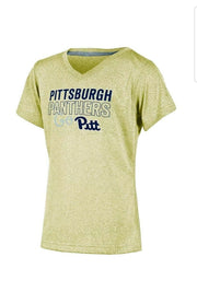 NCAA Pittsburgh Panthers Short Sleeve V-Neck T-Shirt Tee, Girls Medium 7/8