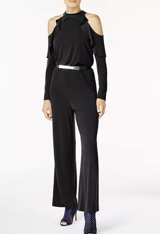 Thalia Sodi Belted Cold-Shoulder Jumpsuit