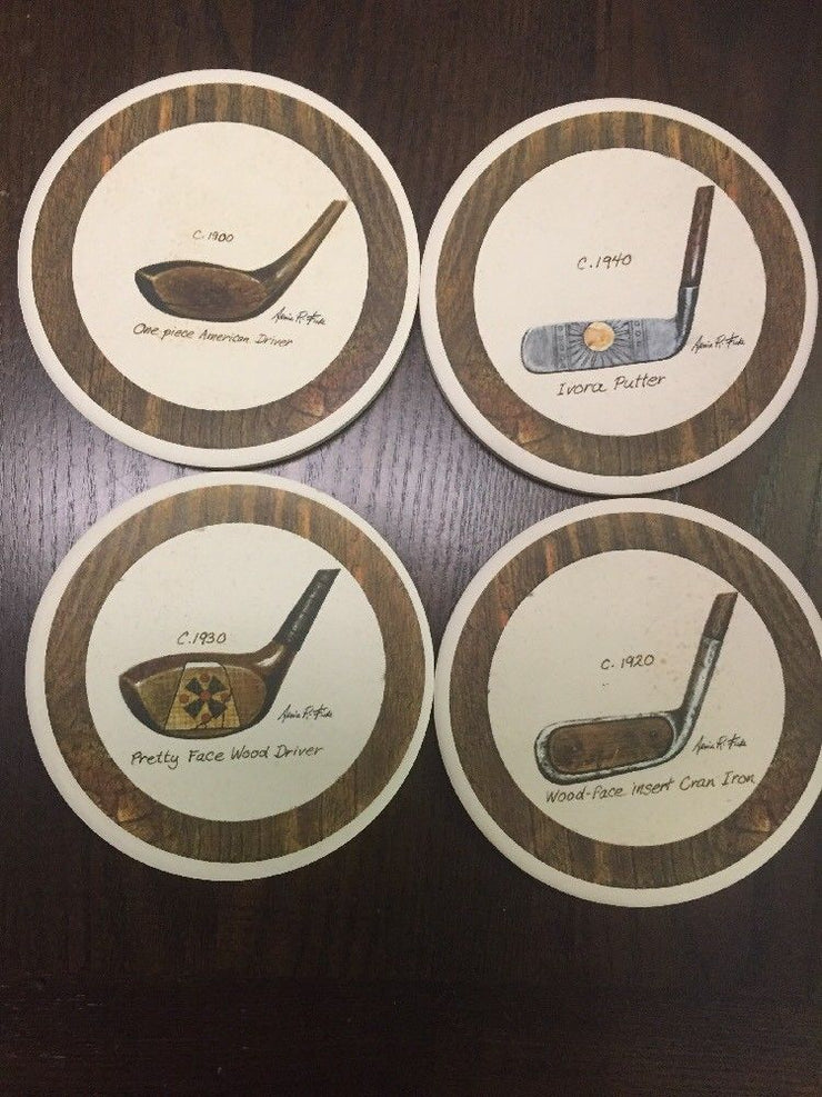 Set of 4 CoasterStone 4-1/4-Inch Absorbent Coasters, Jockey Print