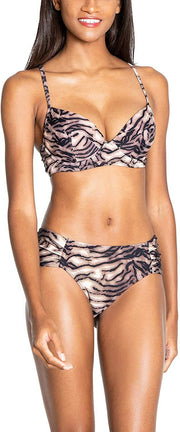Rachel Rachel Roy Printed Bustier Bikini Top, Size Large