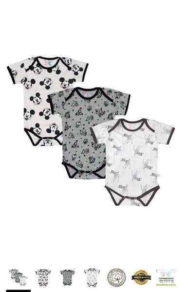 Sofie & Sam Organic Cotton 3 pack Bodysuits, Size 12/18 Months