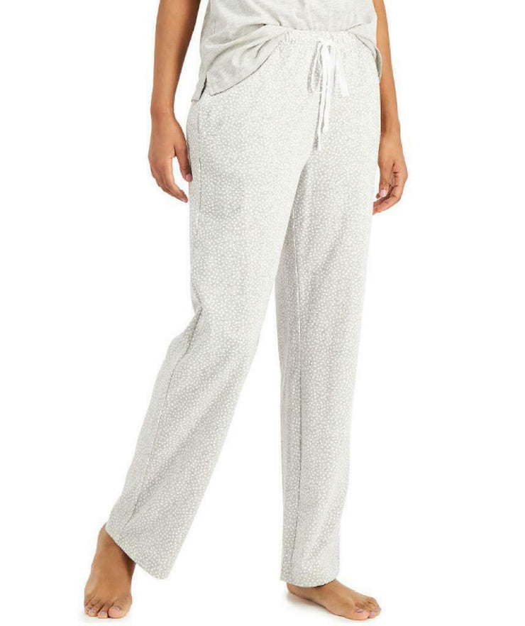 Charter Club Cotton Knit Pajama Pants, Gray, Size Medium