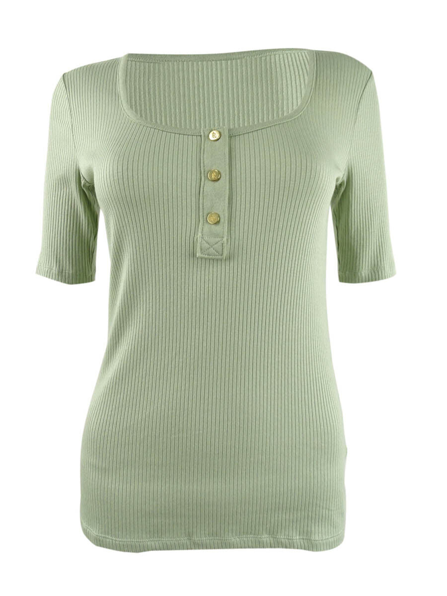 Lauren Ralph Lauren Elbow-Sleeve Henley Top