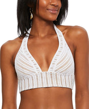 Bar III Crochet Long-Line Bikini Top, Size XS
