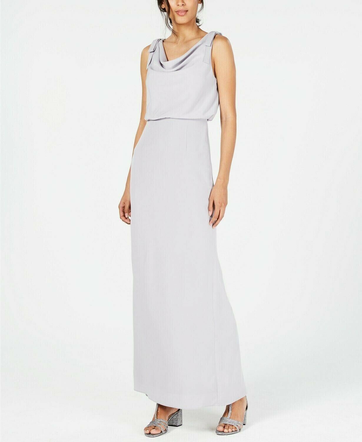 Adrianna Papell Blouson Cowlneck Gown