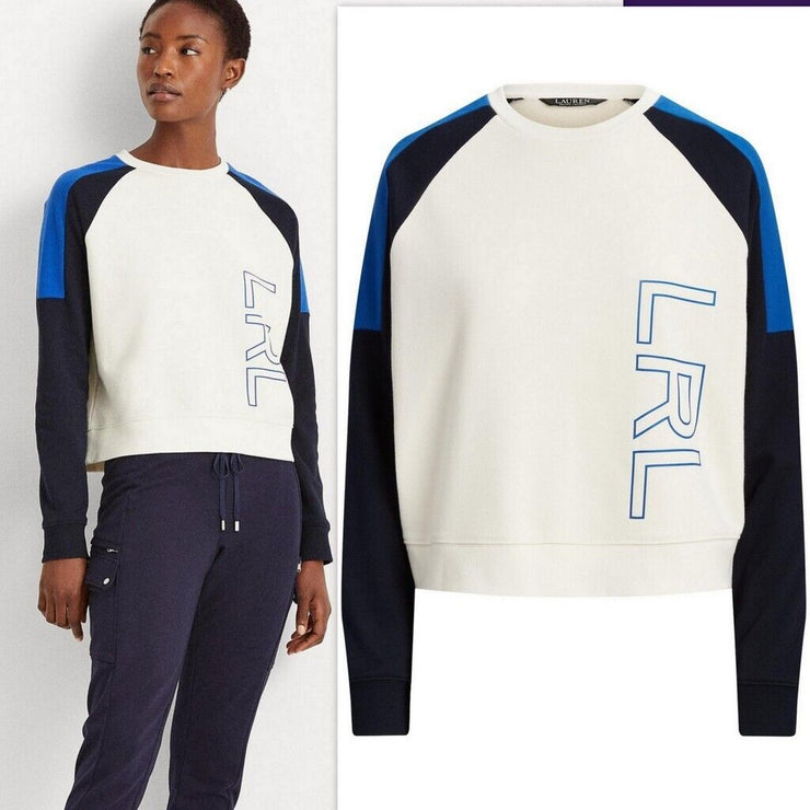 Lauren Ralph Lauren Knightley Long Sleeve Retro Style Sweatshirt, Size Medium