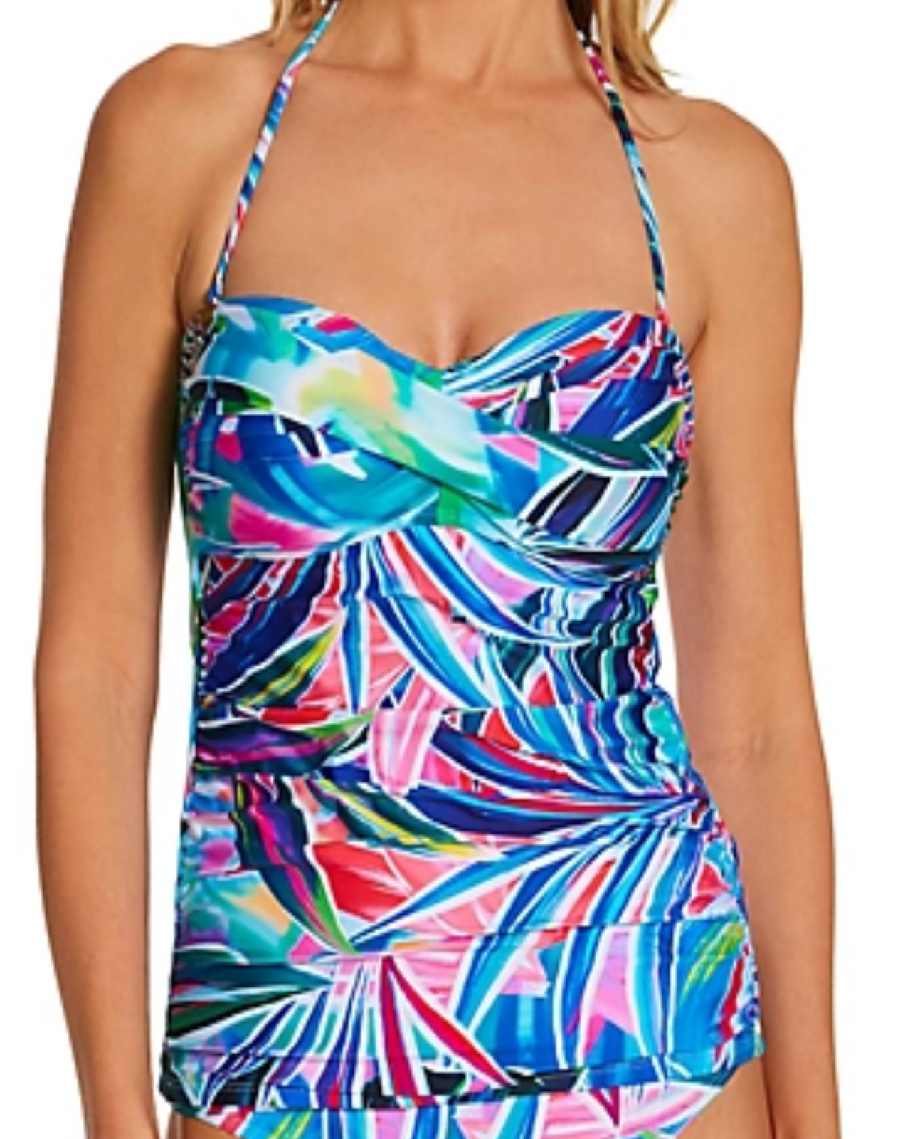 La Blanca Womens Twist Tankini Top