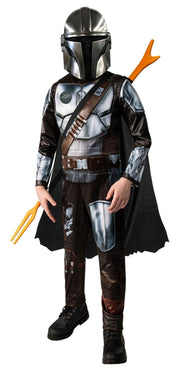 Child Officially Licensed Boys Mandalorian Halloween Costume Large  Brown and Gr