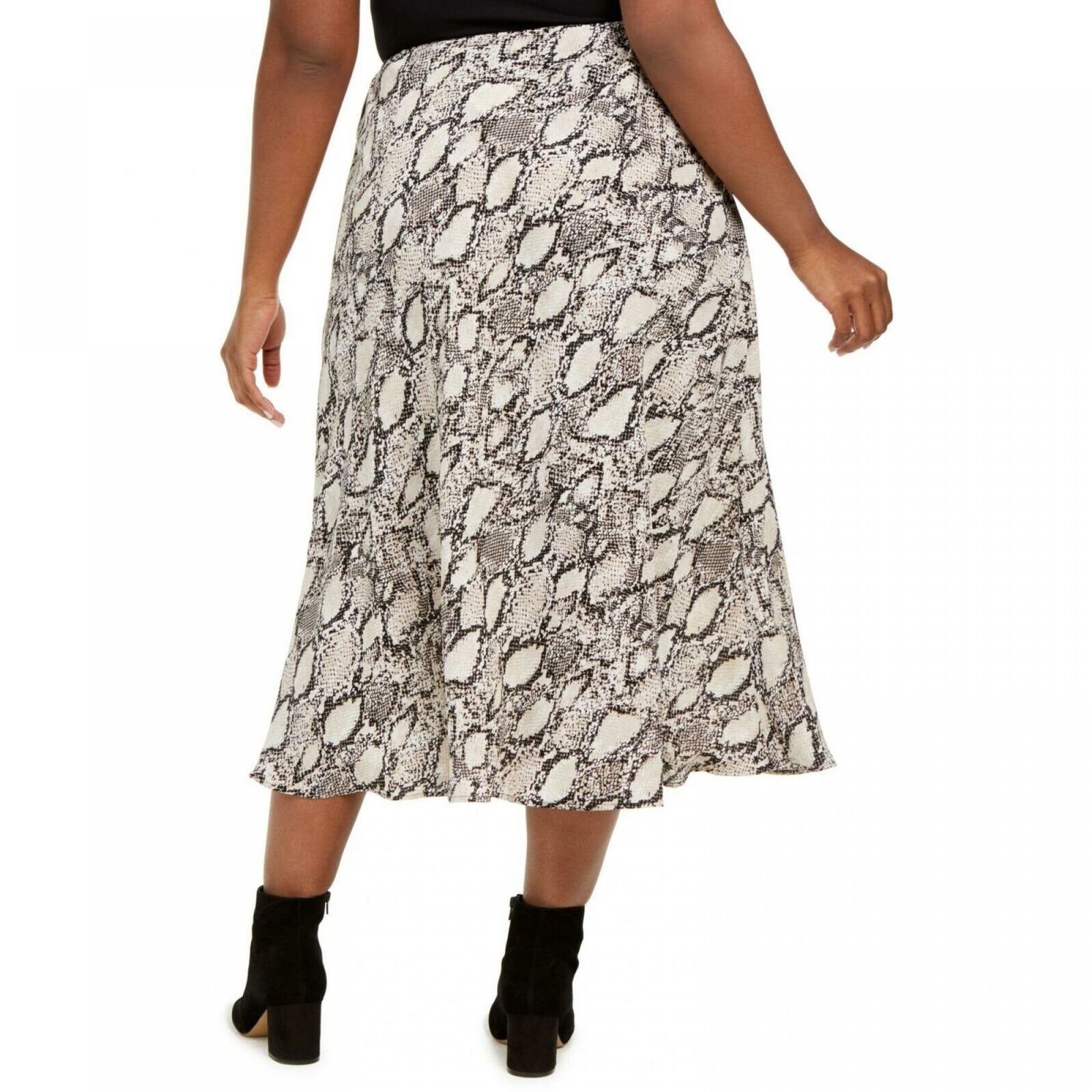 Bar III Womens Plus Snake Print Midi Skirt