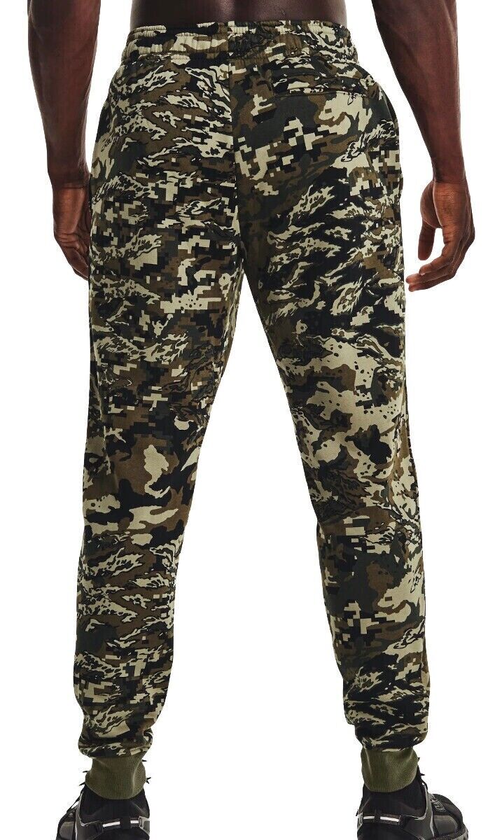 Under Armour Mens Rival Fleece Camo Script Jogger Pants, Size Small