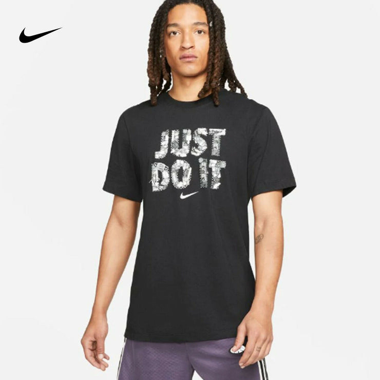 Nike Just Do It Basketball Graphic T-Shirt / Black DD0801-010 Mens Size XL