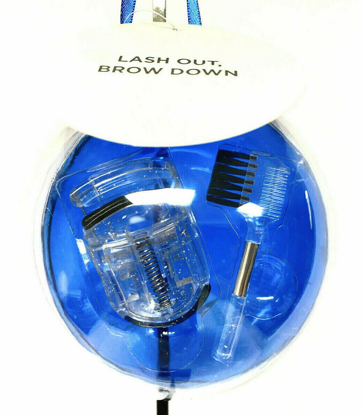 Lash Out Brow Down Mini Eyelash Curler and Brow Brush, Gift Ready Packaging