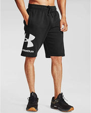Under Armour Rival Fleece Big Logo Shorts for Men – Black/Onyx White – 2XL