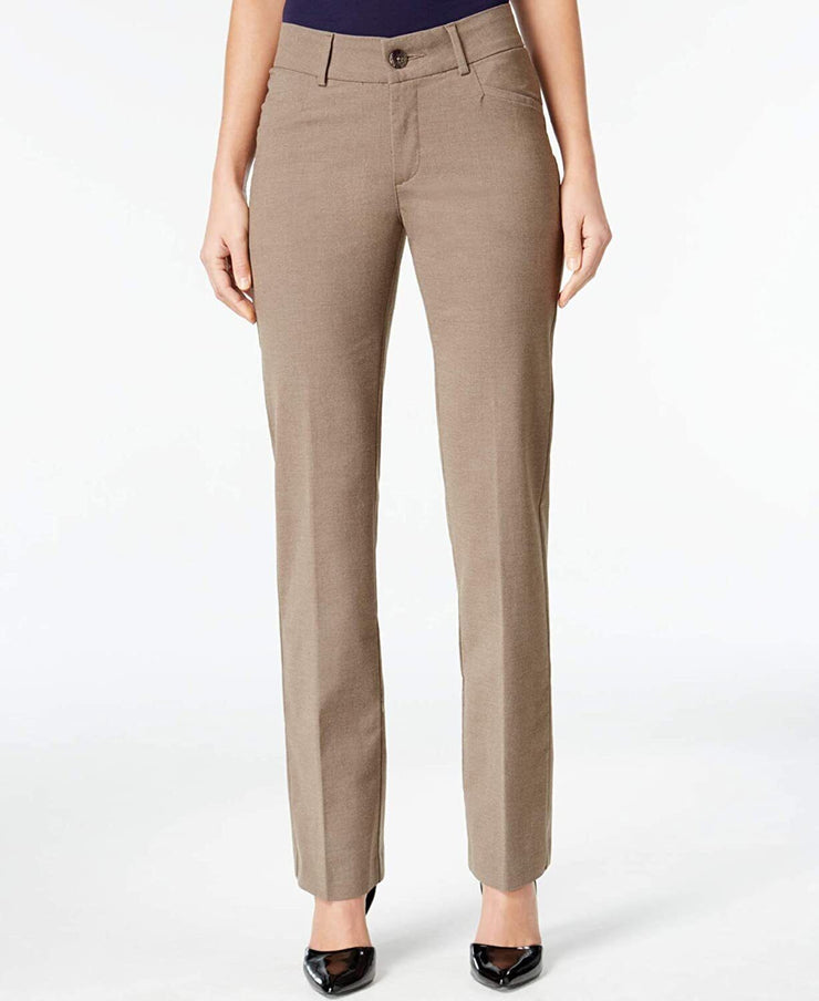 Lee Petite Madelyn Straight-Leg Trousers Size: 6SP/Falcon Heather