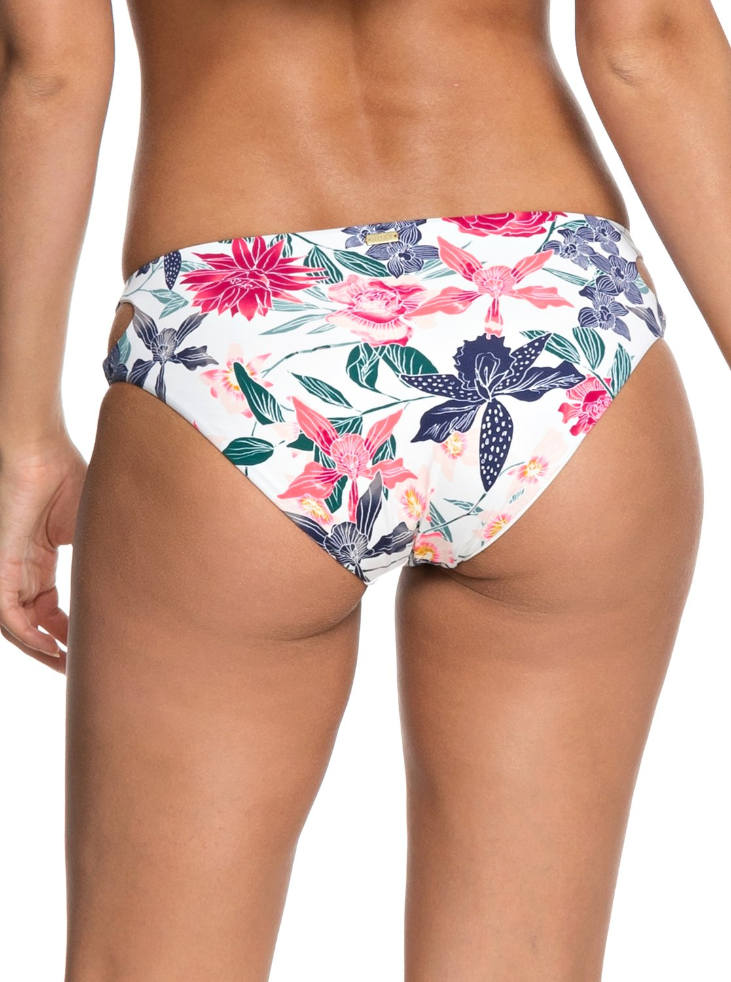 Roxy Urban Waves Full Bikini Bottoms, Bright White Tallows