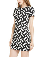Trina Turk Optic Geo-Print Sheath Dress Black/White ,Small