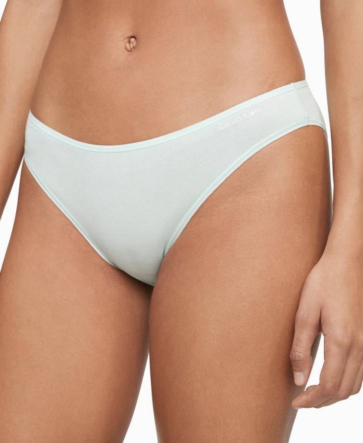 Calvin Klein Womens Cotton Form Bikini Underwear, Aqua Luster, Small