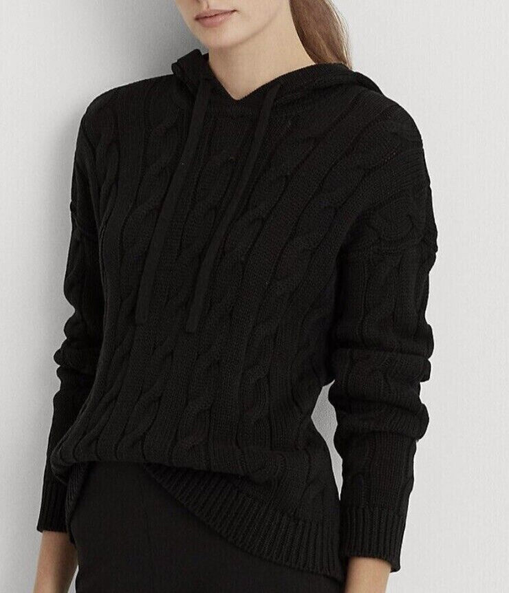 Lauren Ralph Lauren Cable-Knit Cotton Hoodie Sweater