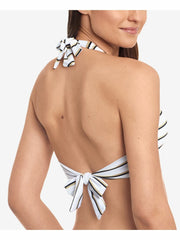 Lauren Ralph Lauren Womens Dylan Striped Ring Bikini Top