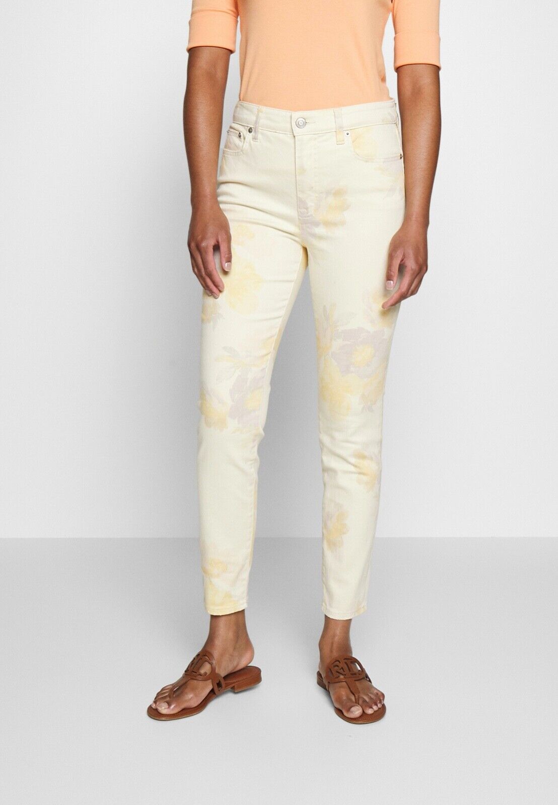 Lauren Ralph Lauren Floral High-Rise Skinny Ankle Jeans – Blush Multi