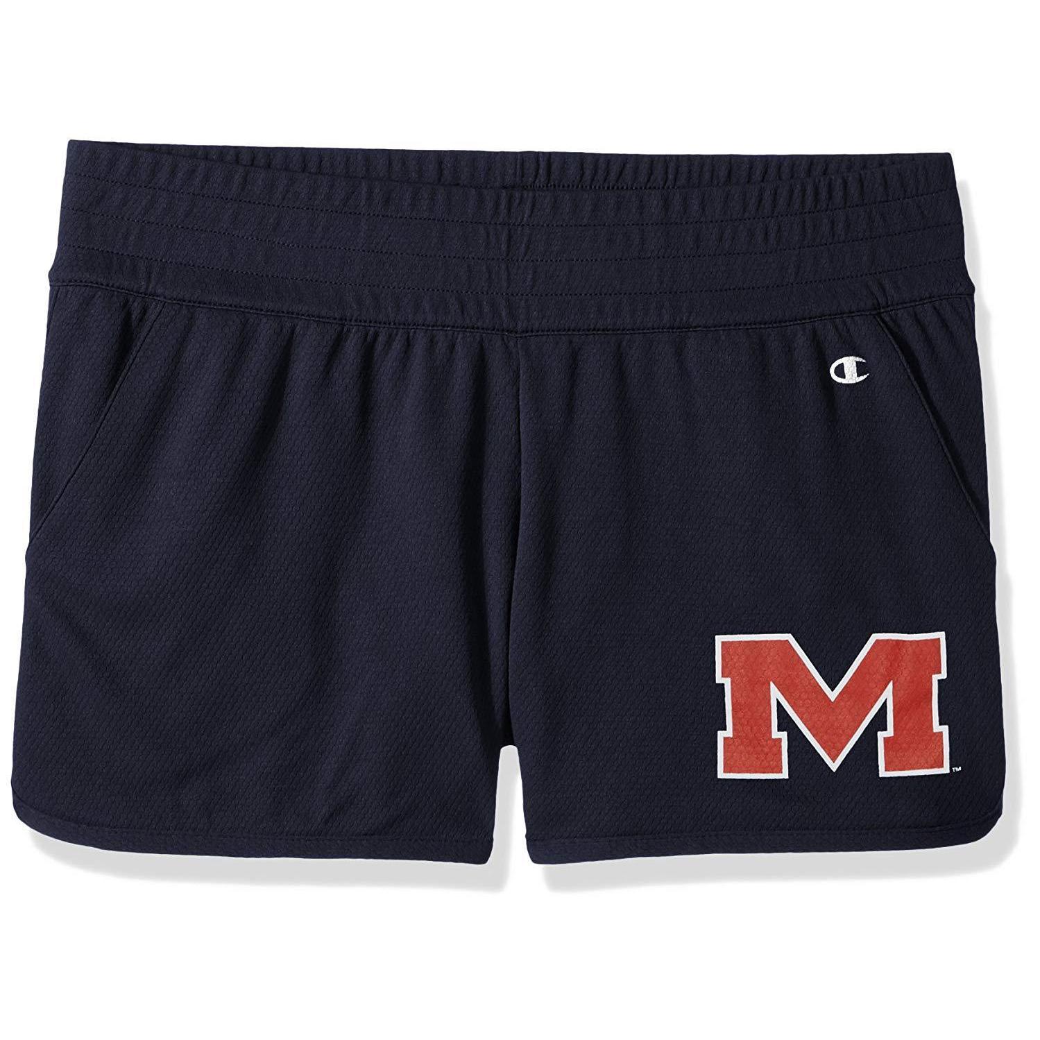 Champion Women's Old Miss Rebels Endurance Short, Navy, Small