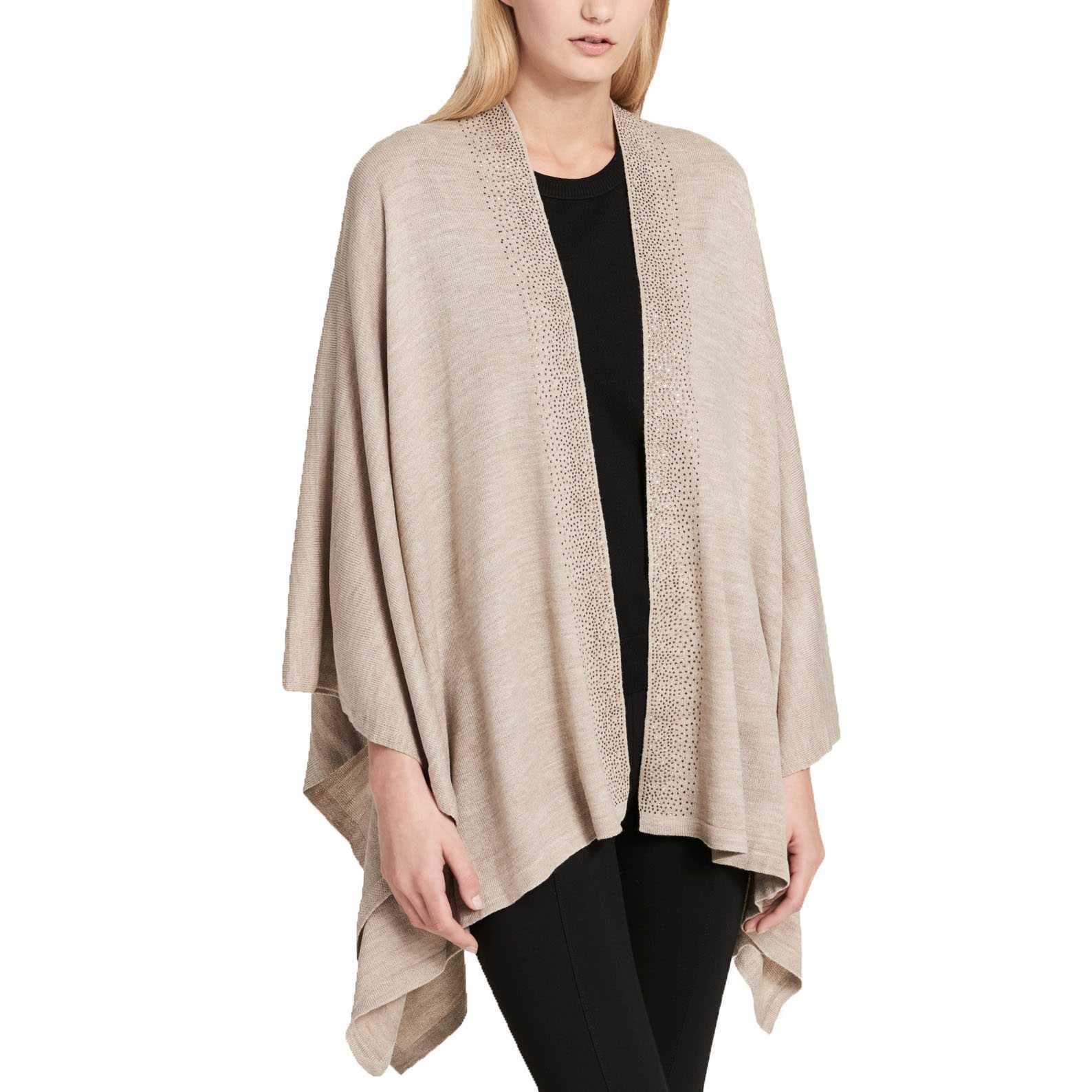 Calvin Klein Studded Shawl - Heathered Almond