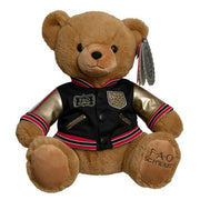 FAO Schwarz Toy Plush Anniversary Bear 12inch with Aviation Jacket