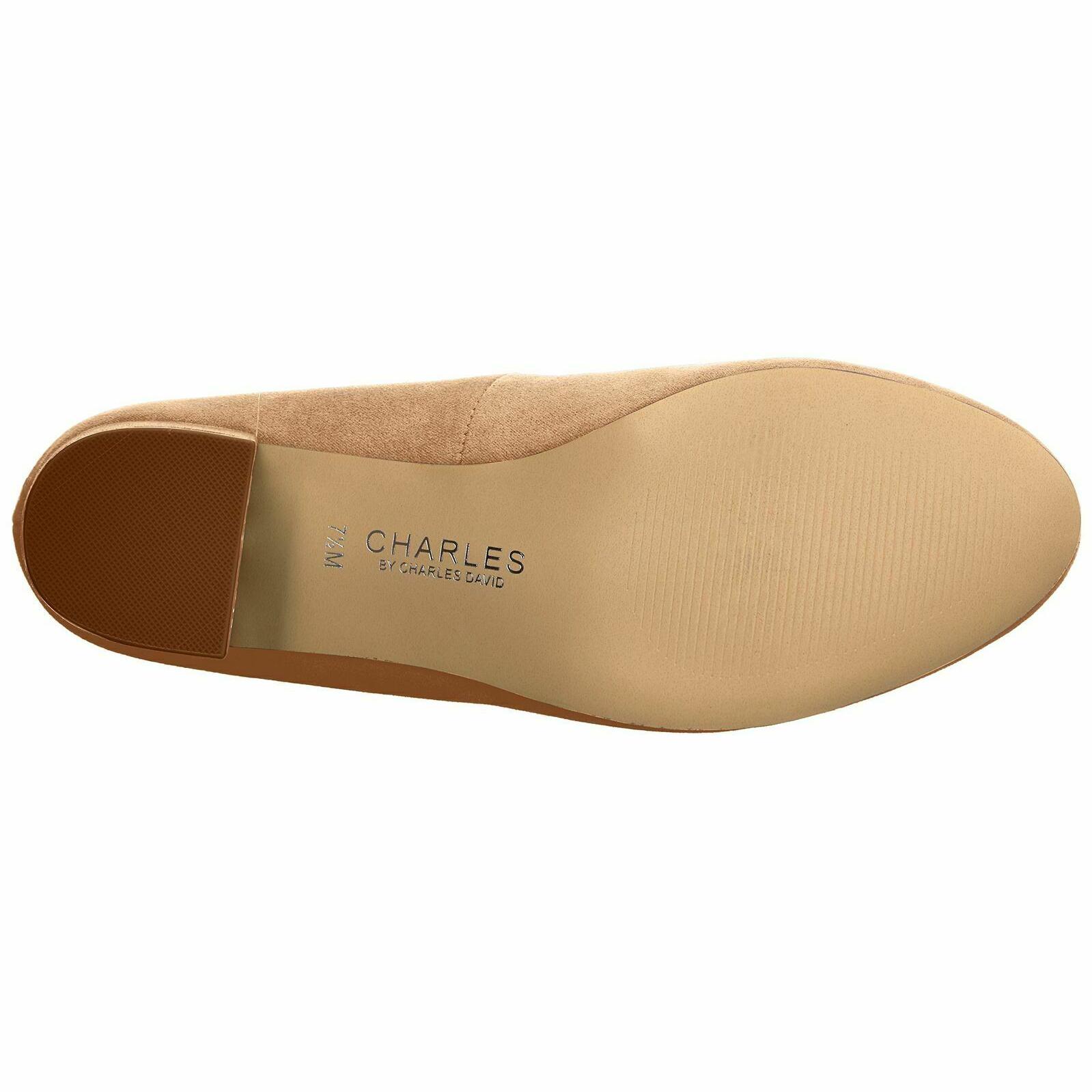 Charles by Charles David Libby Pom Pom Pumps - Nude,Size 6 1/2