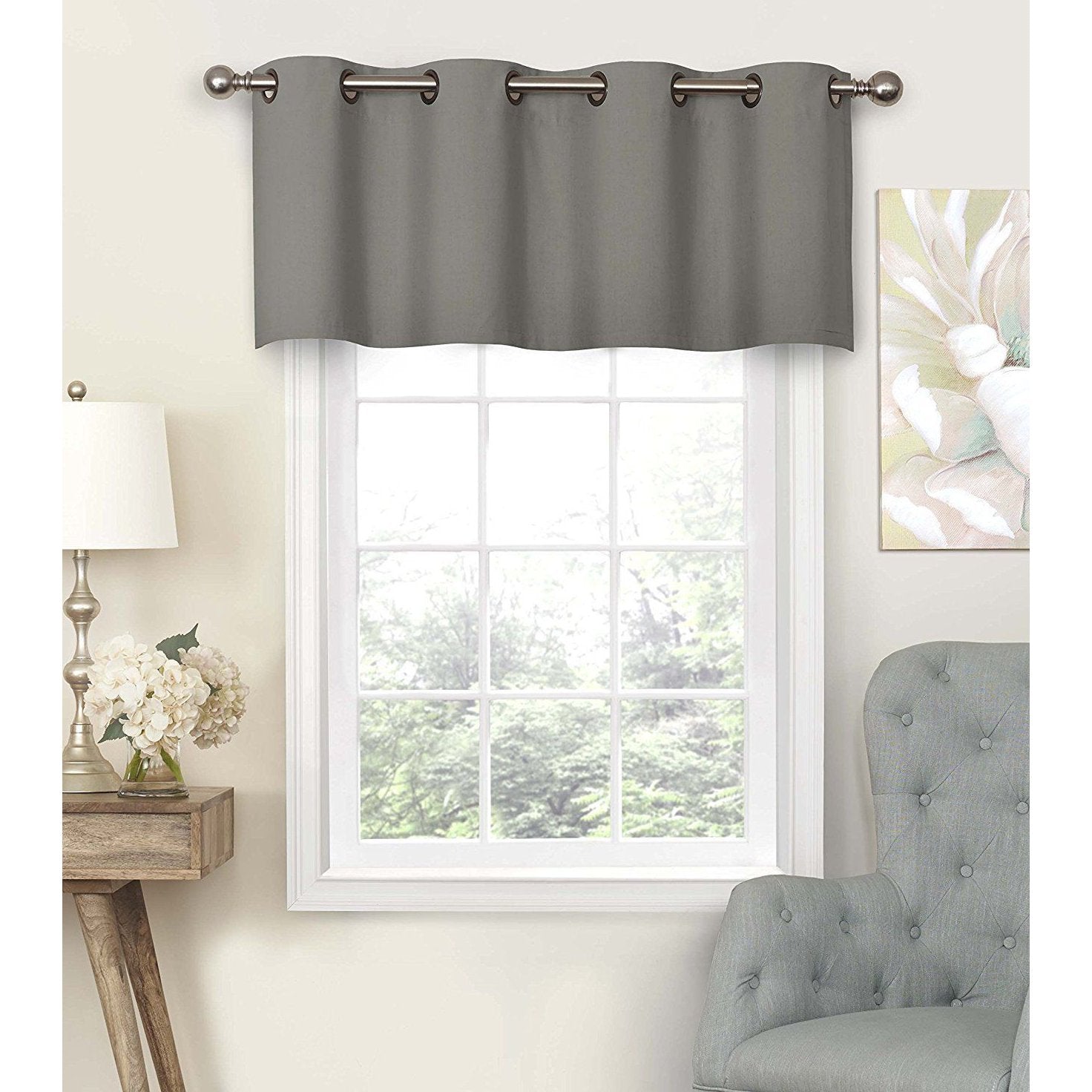 Eclipse Nadya Grommet-Top Valance, 52 X18