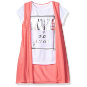 Dream Star Little Girls Short Top W/Duster Vest-Full 2 Pc Set, Size 5