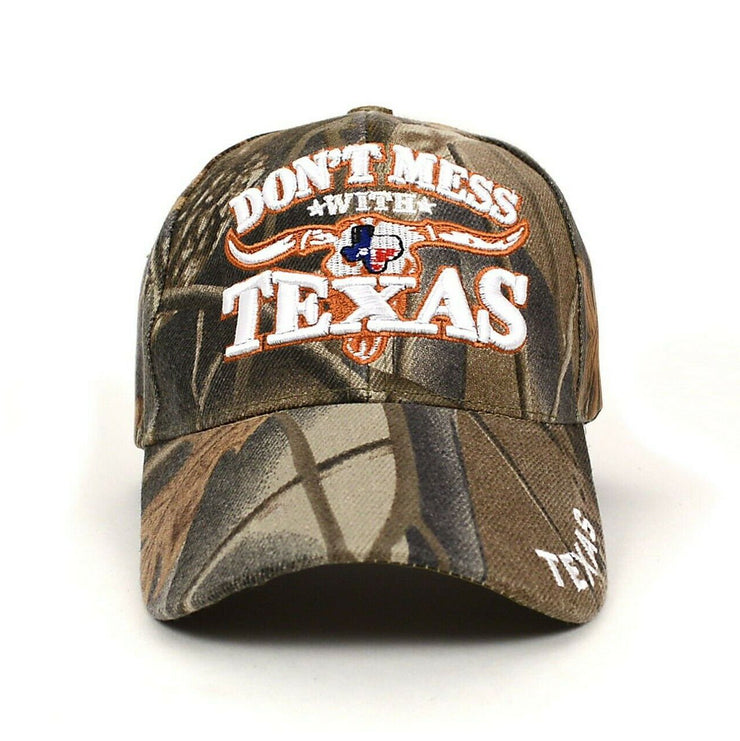 Dont Mess With Texas Camo 3D Embroidered Baseball Cap