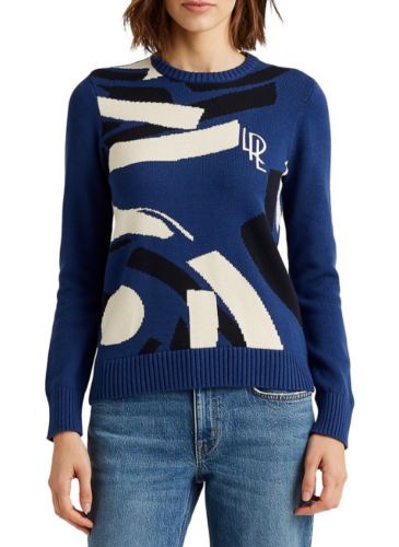 Lauren Ralph Lauren Embroidered Logo Sweater, Size Medium