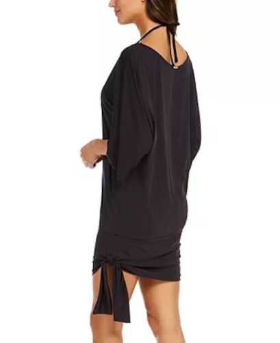 Michael Michael Kors Side-Tie Swim Cover-Up Womens Swimsuit Black Size M