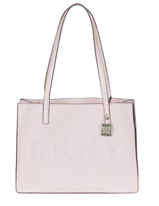 DKNY Commuter Pebble Leather Logo Tote-Lavender