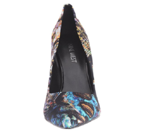 Nine West Women's Flax Fabric, Black/Multi, Size 8 M