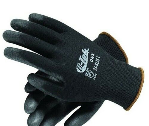 G-Tek 33-B125/XXL ONX Seamless Knit Nylon Gloves with Polyurethane Coated Palm