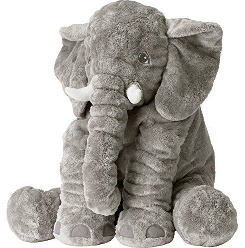 Lot of 2 Stuffed Elephant Plush Animal Toy Stuffed Animal (Grey)