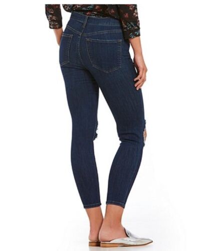 Free People Blue Womens Ripped Stretch Denim Jeans, Size 30X27