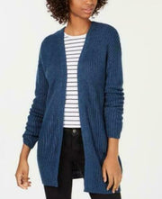 Planet Gold Juniors' Chunky Lace-up Cardigan Dark Blue, Size Small