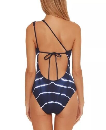 Becca Iconic Tie-Dyed Textured Rib Asymmetrical One-Piece Swimsuit