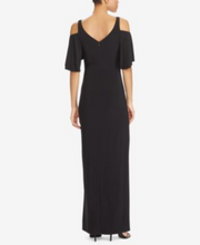Lauren Ralph Lauren Cold-Shoulder Jersey Gown, Size 8