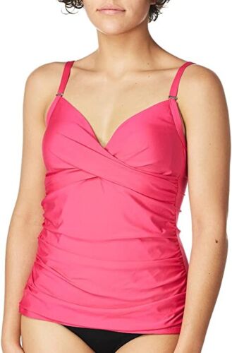 Calvin Klein Ruched Tummy-Control Tankini Top