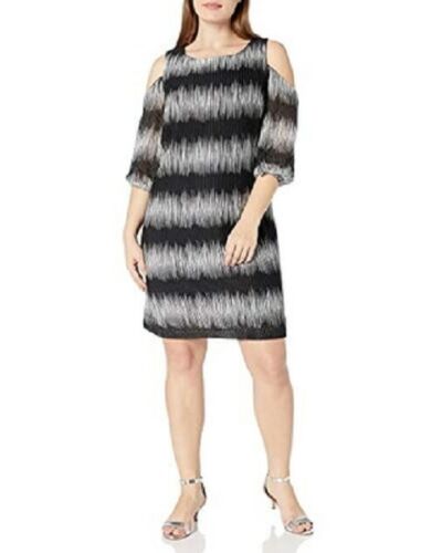 Sandra Darren Cold Shoulder Pattern Dress, Womens Size 24W